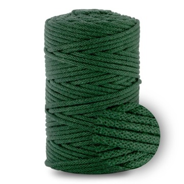 SZNUREK PLECIONY 3mm BUTELKOWA ZIELEŃ PINE GREEN