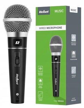 Profesjonalny mikrofon dynamiczny Azusa DM-604 XLR - Jack 6,3 mm kabel 4m