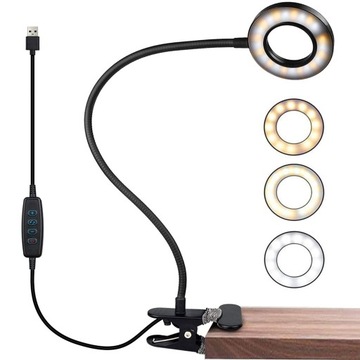 LAMPKA BIURKOWA KLIPS LAMPA BIURKO SZKOLNA 48 LED