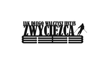 Własny tekst #3 Wieszak na medale 60cm 2- rzędowy