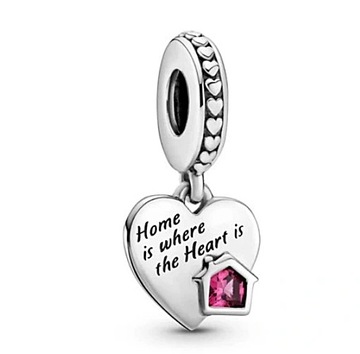 CHARMS ZAWIESZKA DOM DOMEK SERCE RODZINA FAMILY