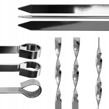 ШАМПУНКИ SKAWLES ШАМПУНИ ДЛЯ МЯСНЫХ КОКШЕЙКОВ ДЛЯ ГРИЛЯ, 6 ШТ, 45 см, НЕРЖАВЕЮЩАЯ