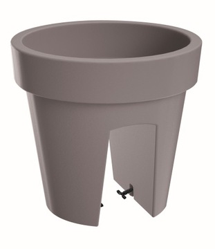 Балконный цветочный горшок для балюстрады круглый LOFLY Grey DLOFR250 балюстрада