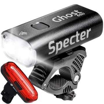 Zestaw Oświetlenie rowerowe Specter GHOST650 i AQY