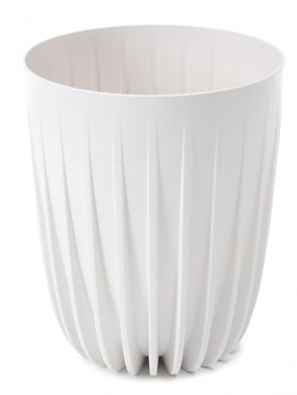 Doniczka Osłonka Mira Eco Recycled 14,5 cm Biały