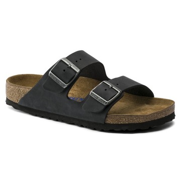 Sandały damskie formowane Birkenstock Arizona OLEJOWANA SKÓRA SOFT FOOTBED