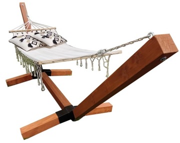 HAMAK BOHO + STELAŻ PREMIUM XXL ZESTAW 100x100 PREZENT NA WALENTYNKI OGRÓD
