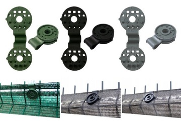 KLIPSY MOCUJĄCE SIATKĘ OSŁONOWĄ MATĘ NA OGRODZENIU ZACISK DZIANINA 20szt