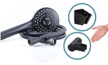 Słuchawka rączka do prysznica prysznicowa CZARNA 3 funkcje 60% POLSKA SOTBE