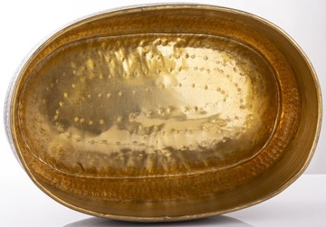 Большая стилизованная крышка для цветочного горшка из золотистого металла, набор из 2 шт.