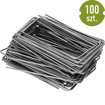 SZPILKI 100szt do agrowłókniny kotwy 15cm typ U