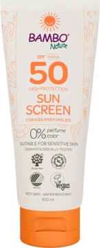 Krem przeciwsłoneczny dla dzieci SPF 50 Bambo Nature (100 ml)