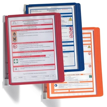 Zestaw Paneli Informacyjnych 5 x A4 Durable Vario Wall, pomarańczowy