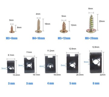 ВИНТЫ ПЛАСТИНЫ МОНТАЖНЫЕ ЗАЖИМЫ АВТОМОЙКИ ЗАЖИМЫ ДЛЯ КУЗОВА