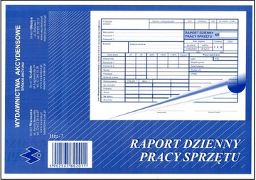 RAPORT DZIENNY PRACY SPRZĘTU