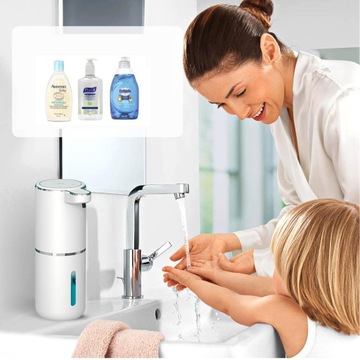 DOZOWNIK DO MYDŁA AUTOMATYCZNY SCIENNY Z CZUJNIK PODCZERWIENI 380 ML BIAŁY