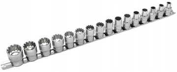 NASADKI SPLINE 16SZT ZESTAW NASADEK 8-32mm YATO