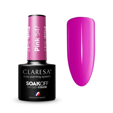 Lakier hybrydowy Claresa Pink nr 547, 5 g