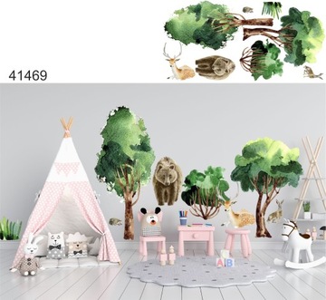 детские наклейки на стену поляна 200