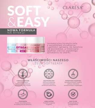 Claresa СТРОИТЕЛЬНЫЙ ГЕЛЬ Soft&Easy НАТУРАЛЬНЫЙ 45г