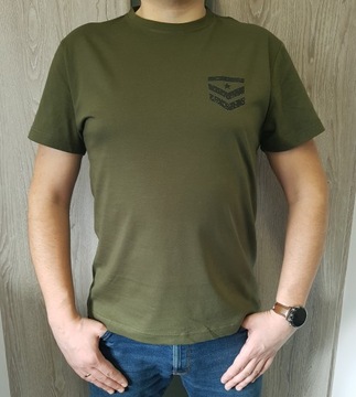 Koszulka męska zestaw 3pak T-shirt komplet kolory militarne stonowane 3szt.