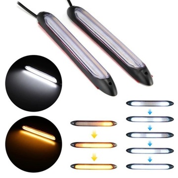 DRL LED ŚWIATŁA FLEX dzienne płynący kierunek +WOW