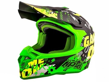 Шлем NAXA C9/N Enduro Quad Cross, ЗЕЛЕНЫЙ MAT