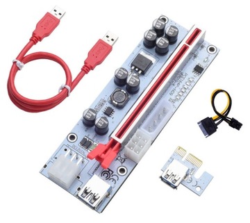 Riser 010X 010-X PCI-E 1x-16x USB3.0 Następca 009S