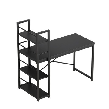 Современный компьютерный стол с книжным шкафом LOFT Mark Adler LEADER 4.0 Black