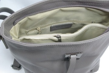 Бежевая итальянская кожаная сумочка