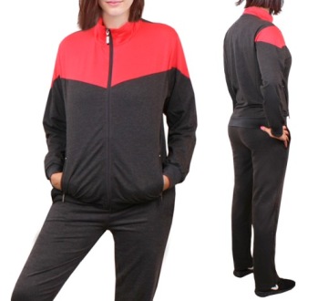 Женский спортивный костюм с воротником стойкой, СВИТШОТ + БРЮКИ, серый/к 971 XXL