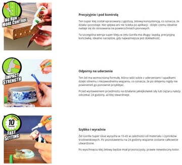 GORILLA GLUE Strong Super Glue GEL 2x3g бесцветный