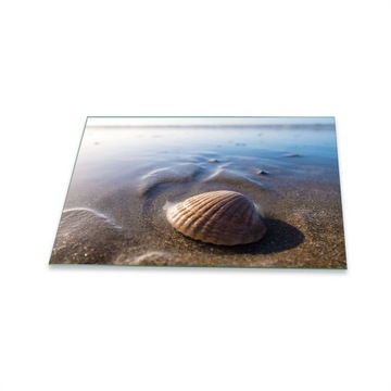 Płytka szklana ochronna na kuchenkę Plaża 80x52