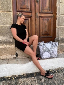 Большая тканая пляжная сумка разных цветов