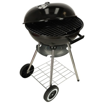 GRILL OGRODOWY WĘGLOWY NA BRYKIET ZAMYKANY Z POKRYWĄ WENTYLACJĄ I PÓŁKĄ HIT
