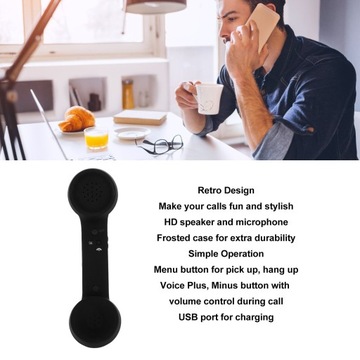 Телефонная трубка Bluetooth в стиле ретро, ​​устойчивая