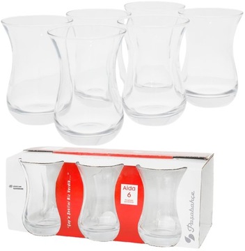 SZKLANKI LITERATKI CIENKIE SZKŁO 160 ML TULIPAN SZKLANKI DO WODY DRINKÓW 6