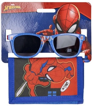 Zestaw chłopięcy portfel i okulary przeciwsłoneczne z filtrem Spider-man