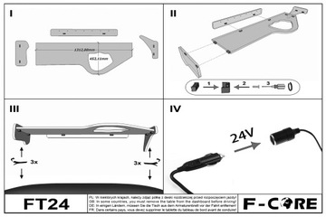 Полка TIR VOLVO FH 3 09-12 с двойным ящиком LED