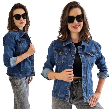 Kurtka Jeansowa Damska OVERSIZE Klasyczna na lato Duże rozmiary L-6XL