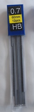 ГРАФИТЫ ДЛЯ БОЛЬШОГО КАРАНДАША 0,7 ММ HB (12)