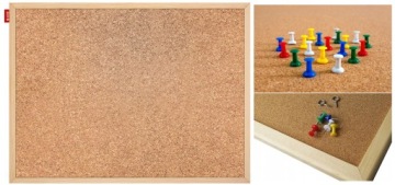 Tablica korkowa 60x40 + pinezki tablicowe
