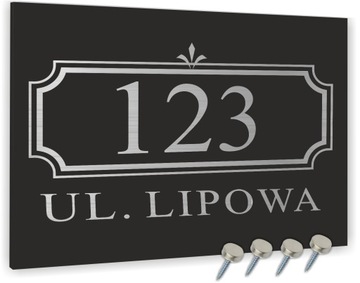 TABLICA ADRESOWA METAL NUMER DOMU POSESJI 30x20