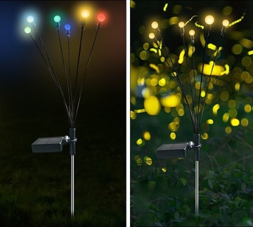 Солнечная лампа, черная, 10 светодиодов, шарики, 65 см, 2 шт.