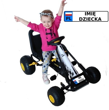 Duży samochód gokart na pedały 3-6 lat i więcej regulacja +TABLICA