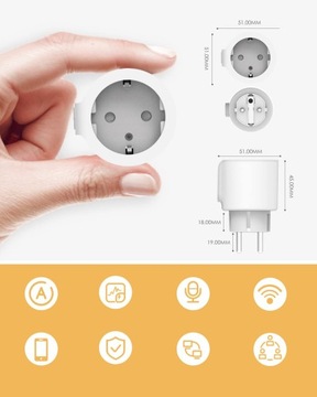 Набор из 4 шт. SMART PLUG WIFI ВАТТМЕТР-ТАЙМЕР РАЗЪЕМА