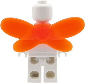LEGO skrzydła wróżki - neonowe pomarańczowe