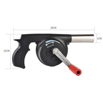 Переносной воздуходувка с рукояткой для лопаты.