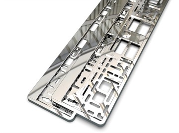 2 РАМКИ ДЛЯ НОМЕРНЫХ ЗНАКОВ, ГЛЯНЦЕВЫЙ ХРОМ + 2 комплекта. БЕСПЛАТНЫЕ винты!!!