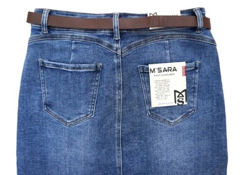 M.SARA МОДНАЯ, ГИБКАЯ ДЖИНСОВАЯ ЮБКА ДЛЯ ПОХУДЕНИЯ